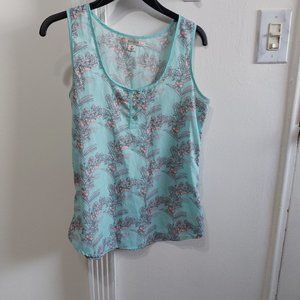 Adam Levine Cute Flowers Small Tank Top Size MEDIUM